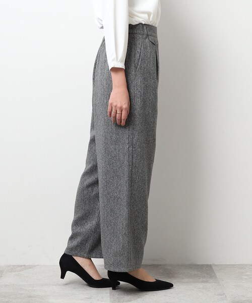 DRESKIP（ドレスキップ）の「◆【セットアップ可】ツイード調 ポケットデザイン ワイドパンツ（その他パンツ・レディース・ダークブラウン/ブラック/グレー・03/02/04）」の4枚目の写真