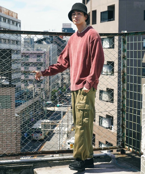 BAYFLOW(ベイフロー)の「Finedaysカラーニットプルオーバー(ニット/セーター・メンズ・ブルー/ワイン/カーキ/イエロー/ベージュ/チャコール・LARGE/MEDIUM/SMALL)」の9枚目の写真