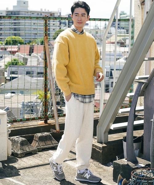 BAYFLOW(ベイフロー)の「Finedaysカラーニットプルオーバー(ニット/セーター・メンズ・ブルー/ワイン/カーキ/イエロー/ベージュ/チャコール・LARGE/MEDIUM/SMALL)」の11枚目の写真