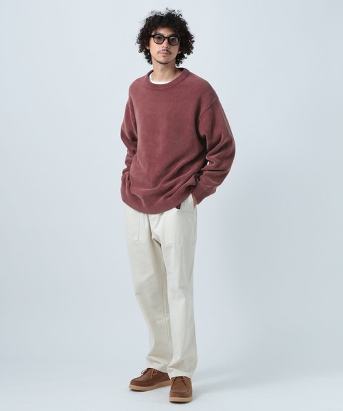 BAYFLOW(ベイフロー)の「Finedaysカラーニットプルオーバー(ニット/セーター・メンズ・ブルー/ワイン/カーキ/イエロー/ベージュ/チャコール・LARGE/MEDIUM/SMALL)」の21枚目の写真