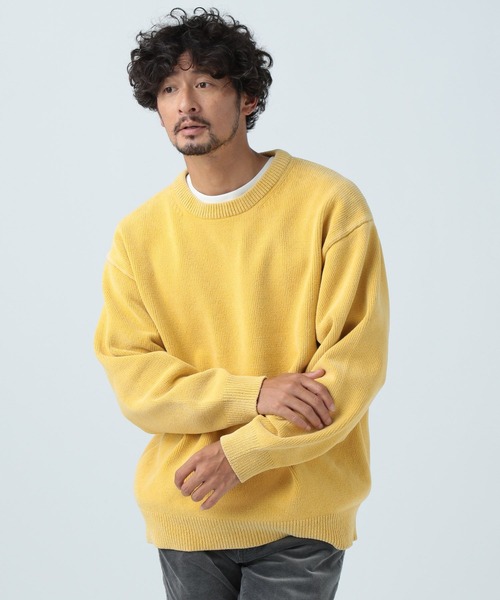 BAYFLOW(ベイフロー)の「Finedaysカラーニットプルオーバー(ニット/セーター・メンズ・ブルー/ワイン/カーキ/イエロー/ベージュ/チャコール・LARGE/MEDIUM/SMALL)」の17枚目の写真