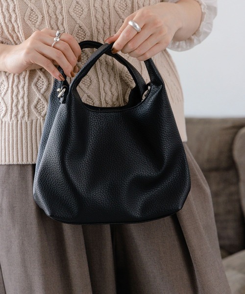 studio CLIP（スタディオクリップ）の「ワンマイルトート&ショルダーバッグ（ショルダーバッグ・レディース・キャメル/ライトグレー/ブラック/ダークブラウン・FREE）」の8枚目の写真