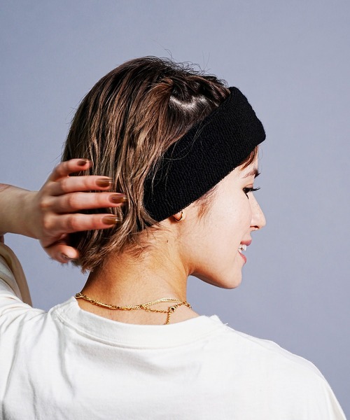Manhattan Portage(マンハッタンポーテージ)の「Manhattan Portage/マンハッタンポーテージ ヘアバンド HAIR BAND MP204(ヘアバンド・メンズ・ブラック×ホワイト/チャコールグレー×ブラック・FREE)」の9枚目の写真