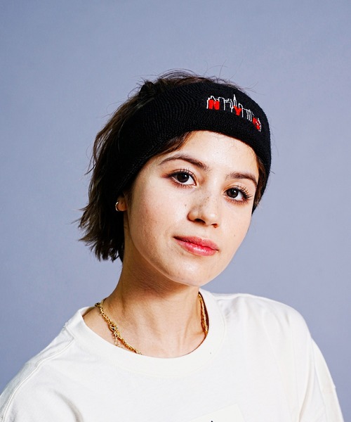 Manhattan Portage(マンハッタンポーテージ)の「Manhattan Portage/マンハッタンポーテージ ヘアバンド HAIR BAND MP204(ヘアバンド・メンズ・ブラック×ホワイト/チャコールグレー×ブラック・FREE)」の4枚目の写真