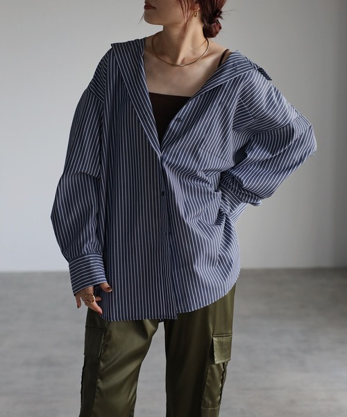 Bonjour Sagan（ボンジュールサガン）の「オーバーサイズストライプ