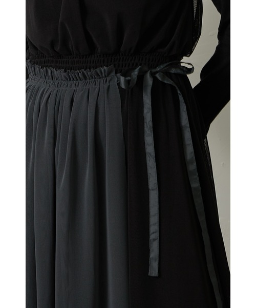 each（イーチ）の「スカートセットチュールワンピース（ワンピース・レディース・ブラック/チャコールグレー・FREE）」の3枚目の写真