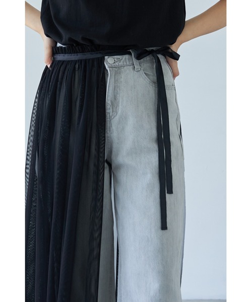 each（イーチ）の「スカートセットチュールワンピース（ワンピース・レディース・ブラック/チャコールグレー・FREE）」の16枚目の写真