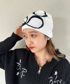 セール】SIDE STRAP FLOWER KNIT CAP（ニットキャップ/ビーニー
