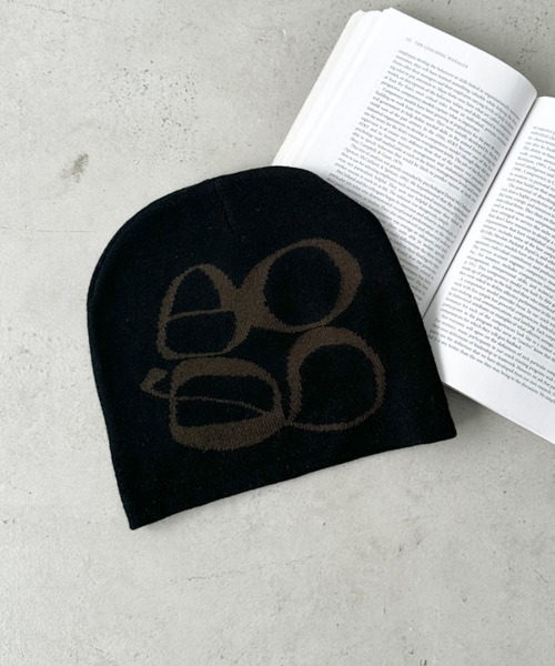 セール】モチーフジャガードビーニー（ニットキャップ/ビーニー