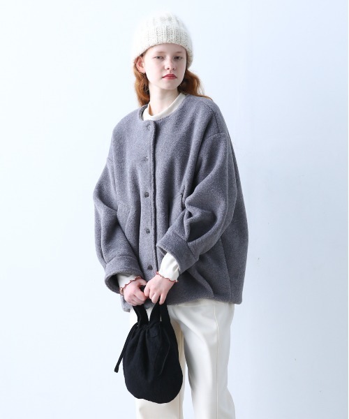 kelenケレン＊ノーカラーコクーンジャケット＊ブラック・Mサイズ Kelen（ケレン）の「「KELEN/ ケレン 」ノーカラーコクーンジャケット