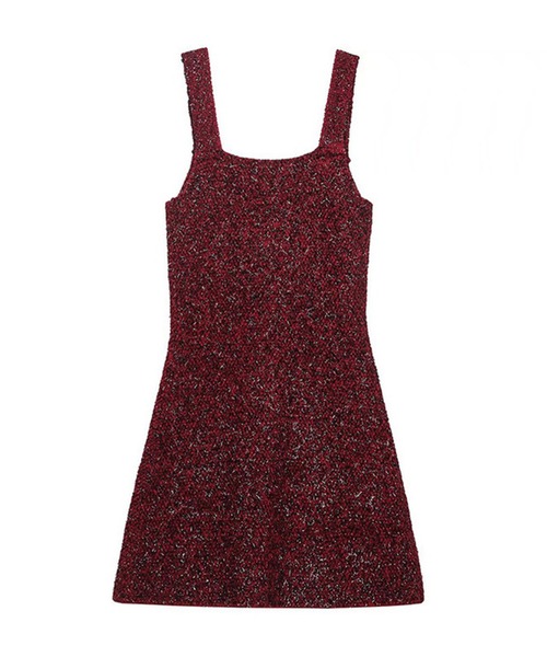 ROOPTOKYO（ループトウキョウ）の「▲グリッタージャンパースカート（ワンピース・レディース・ブラック/レッド・L/S/M）」の4枚目の写真