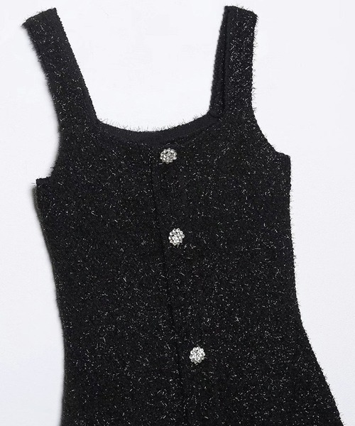 ROOPTOKYO（ループトウキョウ）の「▲グリッタージャンパースカート（ワンピース・レディース・ブラック/レッド・L/S/M）」の5枚目の写真