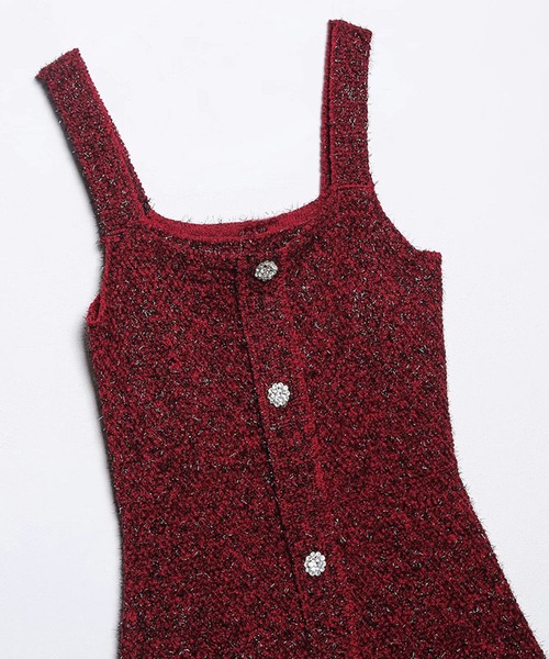 ROOPTOKYO（ループトウキョウ）の「▲グリッタージャンパースカート（ワンピース・レディース・ブラック/レッド・L/S/M）」の9枚目の写真