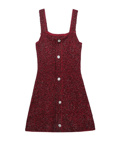 ROOPTOKYO（ループトウキョウ）の「▲グリッタージャンパースカート（ワンピース・レディース・ブラック/レッド・L/S/M）」の19枚目の写真