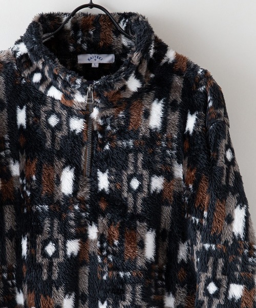JEANS MATE(ジーンズメイト)の「【KAITEKI+】シャギーボア スタンド ハーフジップジャケット フロントジップ(ブルゾン・メンズ・その他2/その他1/その他3/その他・LARGE/MEDIUM/X-LARGE)」の1枚目の写真