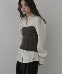 Aunt Marie's | 2WAYミックスニットビスチェ(その他トップス)