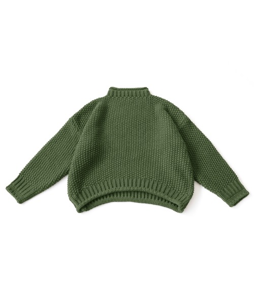 ATON ウール鹿子モックネックニット上代4万