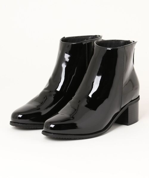 Piedi Nudi（ピエディヌーディ）の「バックファスナー ビンテージ調 ショートレインブーツ（レインシューズ・レディース・ブラウン/ブラック系その他/ダークブラウン/ブラック・S/M/L/LL）」の8枚目の写真