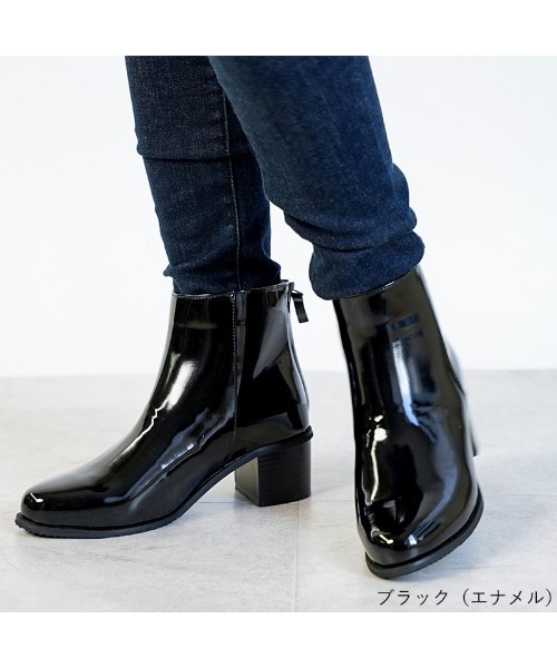 Piedi Nudi（ピエディヌーディ）の「バックファスナー ビンテージ調 ショートレインブーツ（レインシューズ・レディース・ブラウン/ブラック系その他/ダークブラウン/ブラック・S/M/L/LL）」の15枚目の写真