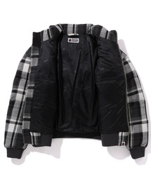 A BATHING APE（アベイシングエイプ）の「BAPE CHECK DOWN JACKET L