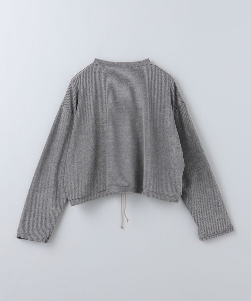 【roku ロク】＜OAS＞COAST TOP/トップス 6（ロク）の「＜6(ROKU)＞パイル ボーダー ドローストリング