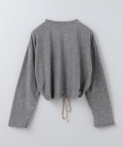 6（ロク）の「＜6(ROKU)＞パイル ボーダー ドローストリング