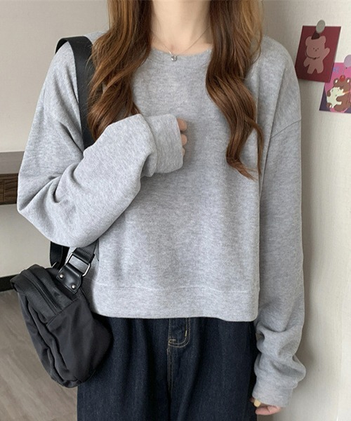 ラウンドネック暖かスウェット ラウンドネックスウェット