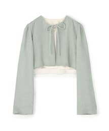 レーヨンキュプラ ベルベットボレロカーディガン