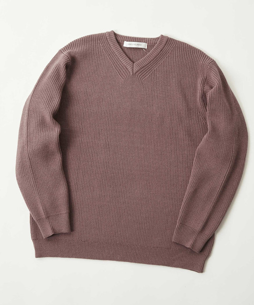 MEN'S MELROSE(メンズメルローズ)の「洗える ストレッチ畦Vネックセーター(ニット/セーター・メンズ・ブルーグレー/ピンク/ライトグレー・4/3)」の9枚目の写真