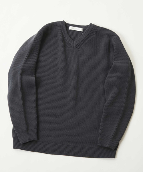 MEN'S MELROSE(メンズメルローズ)の「洗える ストレッチ畦Vネックセーター(ニット/セーター・メンズ・ブルーグレー/ピンク/ライトグレー・4/3)」の11枚目の写真