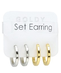 SETUP7（セットアップセブン）の「【GOLDY】ヴァリアスラインコンビカラー4点セットイヤリング / 2201201（イヤリング）」