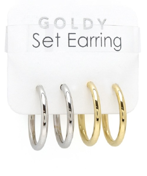GOLDY（ゴールディ）の「【GOLDY】ヴァリアスラインコンビカラー4点セットイヤリング / 2201201※（イヤリング・レディース・マルチ/その他3/その他2・FREE）」の3枚目の写真