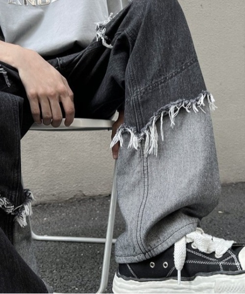 VIBGYOR（ヴィブジョー）の「デニムパンツ(BL)（デニムパンツ・メンズ・ブラック・MEDIUM/LARGE）」の2枚目の写真