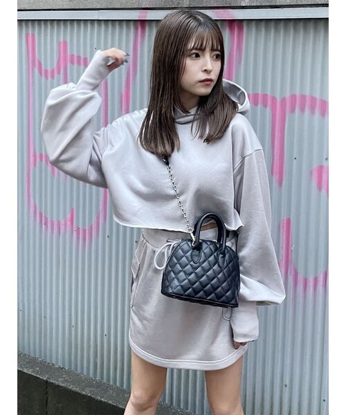 MURUA（ムルーア）の「シャイニーカットミニスカート（スカート・レディース・ライトグレー/ダークグレー/モカ/ブルー・FREE）」の18枚目の写真