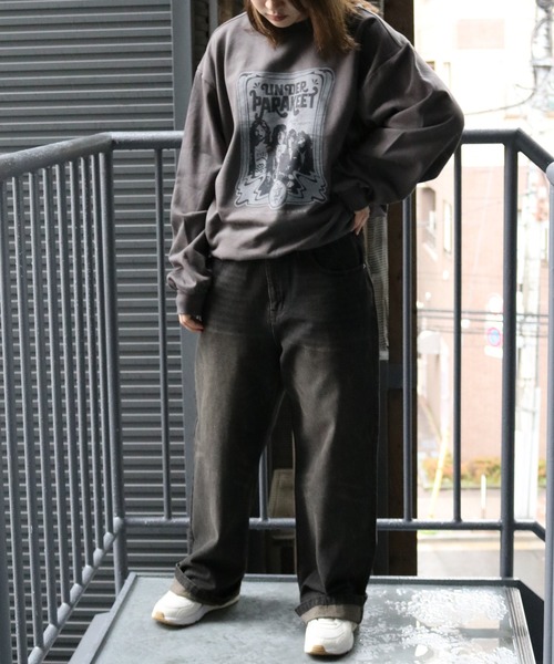 Starting Over（スターティングオーバー）の「裏毛 先染め プリント クルーネック/トレーナー/スウェット/プルオーバー（スウェット・メンズ・チャコールグレー/グレー系その他2/グレー系その他/ブラック系その他2/ブラック系その他/ブラック・M/L/XL）」の20枚目の写真