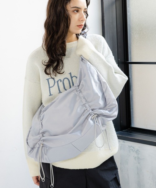 LAKOLE(ラコレ)の「FドロストハーフムーンショルダーBAG / 996083(ショルダーバッグ・レディース・ブラック/グレー/オフホワイト・FREE)」の3枚目の写真