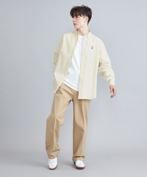 coen(コーエン)の「ワンポイントベア刺繍OXBDストライプシャツ(シャツ/ブラウス・メンズ・ライトブルー/ライム/イエロー/ライラック・M/L/XL)」の17枚目の写真