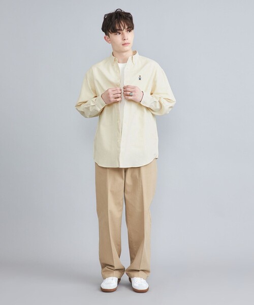 coen(コーエン)の「ワンポイントベア刺繍OXBDストライプシャツ(シャツ/ブラウス・メンズ・ライトブルー/ライム/イエロー/ライラック・M/L/XL)」の18枚目の写真