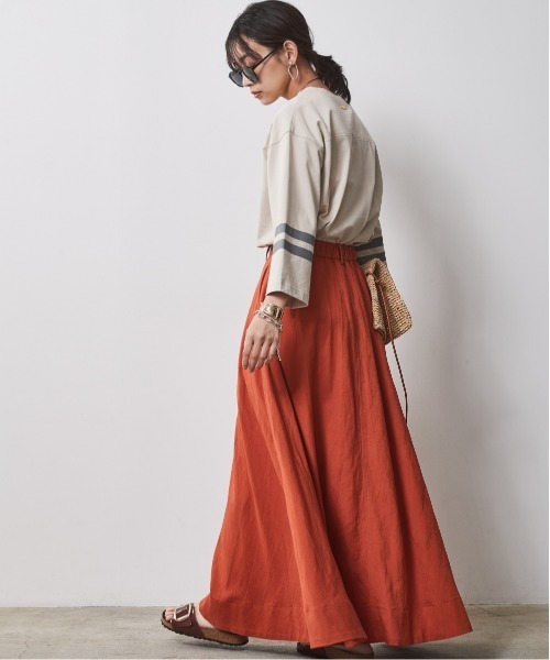 CHIC STYLE(シックスタイル)の「<大きいサイズ>綿100%7分袖フットボールTシャツ シックスタイル(Tシャツ/カットソー・レディース・チャコール/ベージュ/オフホワイト・LL/L/5L/4L/3L)」の15枚目の写真