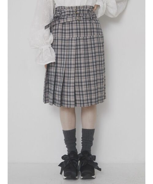 merry jenny（メリージェニー）の「checkミディプリーツスカート（スカート・レディース・ブラウン/ベージュ/ブラック・FREE）」の19枚目の写真