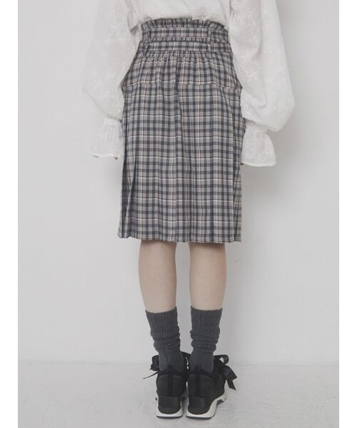 merry jenny（メリージェニー）の「checkミディプリーツスカート（スカート・レディース・ブラウン/ベージュ/ブラック・FREE）」の12枚目の写真