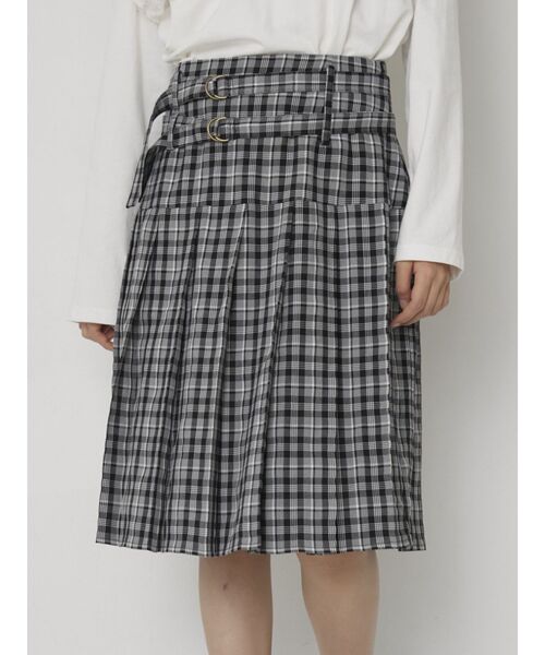 merry jenny（メリージェニー）の「checkミディプリーツスカート（スカート・レディース・ブラウン/ベージュ/ブラック・FREE）」の16枚目の写真