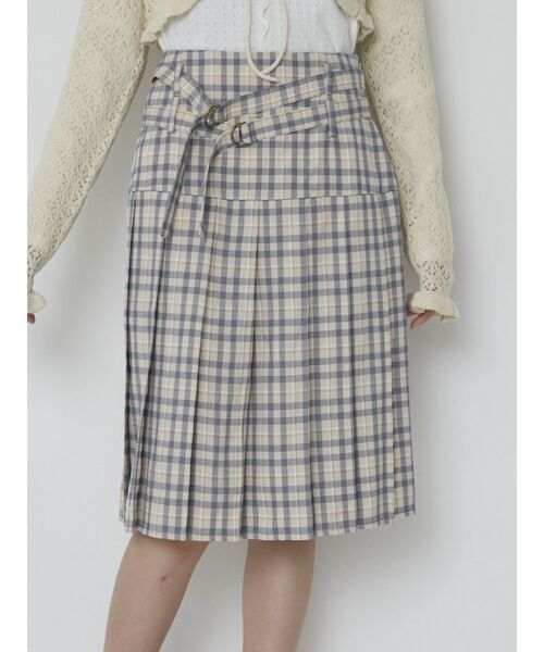 merry jenny（メリージェニー）の「checkミディプリーツスカート（スカート・レディース・ブラウン/ベージュ/ブラック・FREE）」の13枚目の写真