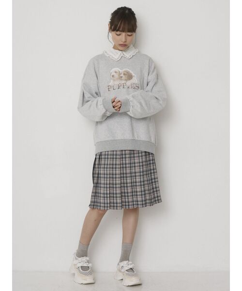 merry jenny（メリージェニー）の「checkミディプリーツスカート（スカート・レディース・ブラウン/ベージュ/ブラック・FREE）」の14枚目の写真