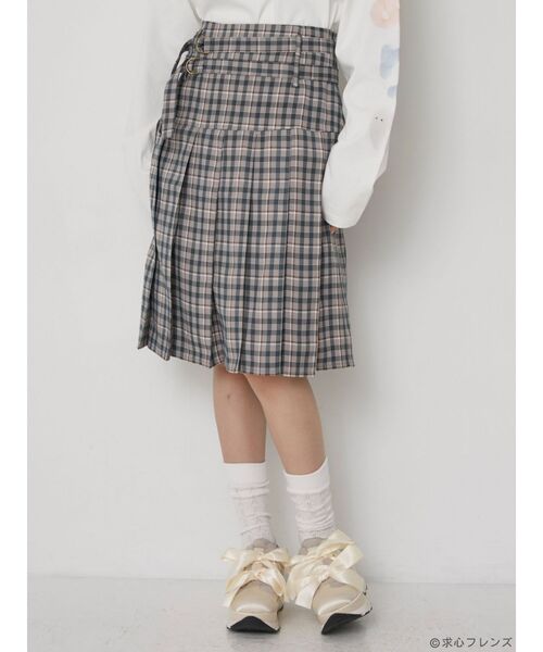 merry jenny（メリージェニー）の「checkミディプリーツスカート（スカート・レディース・ブラウン/ベージュ/ブラック・FREE）」の22枚目の写真