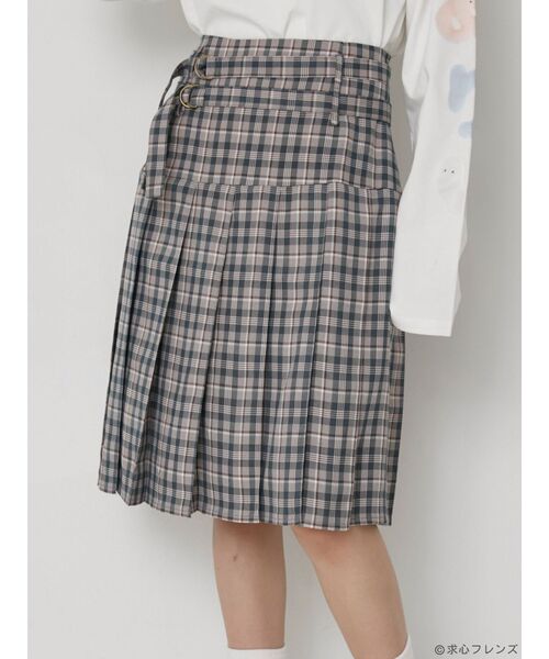 merry jenny（メリージェニー）の「checkミディプリーツスカート（スカート・レディース・ブラウン/ベージュ/ブラック・FREE）」の11枚目の写真