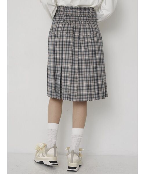 merry jenny（メリージェニー）の「checkミディプリーツスカート（スカート・レディース・ブラウン/ベージュ/ブラック・FREE）」の7枚目の写真