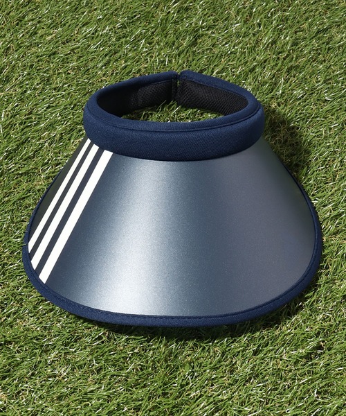 adidas（アディダス）の「【adidas/アディダス】3ストライプ クリップサンバイザー（サンバイザー・レディース・ブラック/ネイビー・FREE）」の6枚目の写真