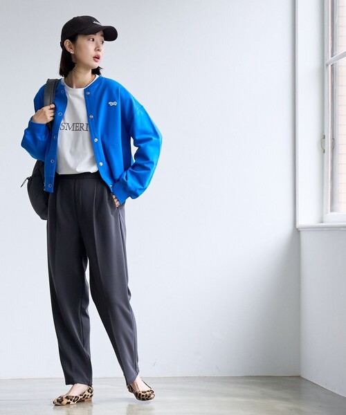 coen（コーエン）の「イージービューティーテーパードパンツ（WEB限定サイズ）（スラックス・レディース・ブラック/ベージュ/オレンジ/ダークグレー/ケリーグリーン・S/M/L/XL）」の10枚目の写真