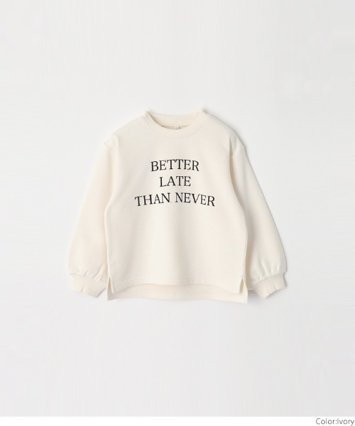 coca（coca）（コカ）の「【WEB限定セール】キッズ パール付きロゴスウェット（スウェット・キッズ・ブラック/アイボリー・140/130/120/110）」の3枚目の写真